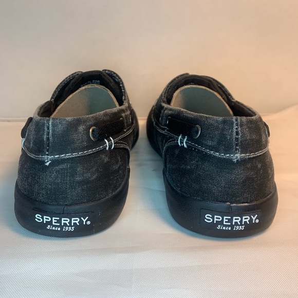 Sperry Top Sider Wahoo Black Boat Shoes Unisex’s - Picture 4 of 9